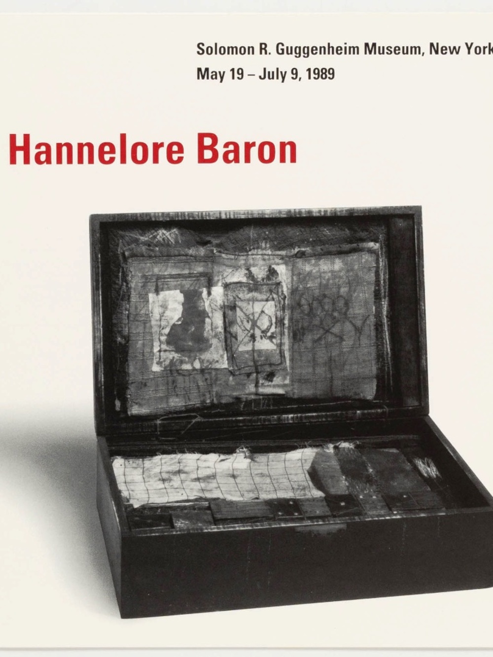 HANNELORE BARON - Exhibition Invitation - Solomon R. Guggenheim Museum, 1989